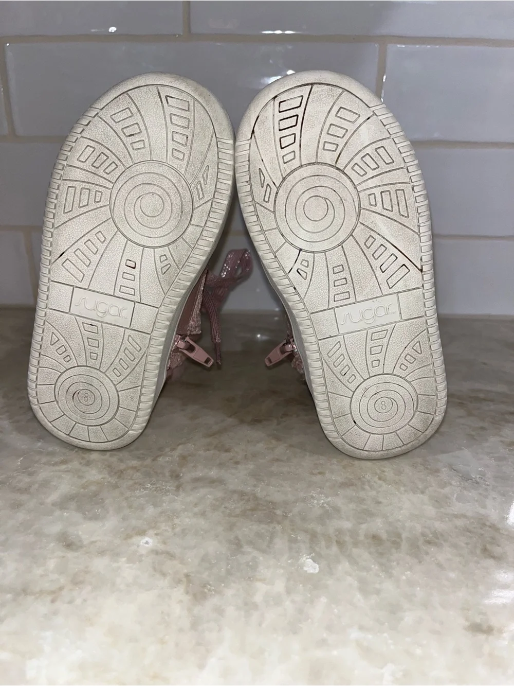 Sugar Kids Pink Glitter High-Top Boots with Faux Fur